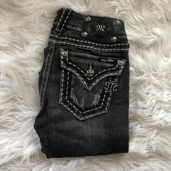 Miss Me Denim - Miss Me Black Dark Wash Jeans